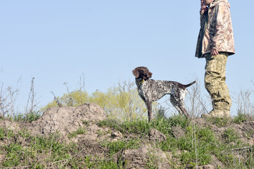 Hunter with dog.
