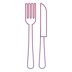 fork and knife cutleries vector illustration design