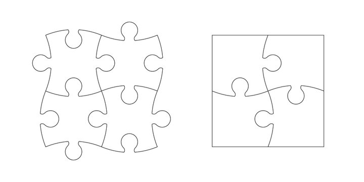 recommend clip art: Set of puzzle pieces