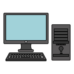 computer desktop isolated icon vector illustration design