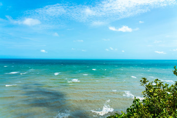 Beautiful Tropical Beach blue ocean background Summer view Sunshine at Sand and Sea Asia Beach Thailand Destinations 