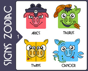 Horoscope zodiac symbols Aries