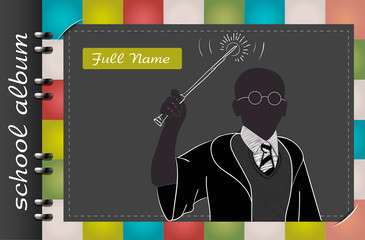 template of a school album wizard