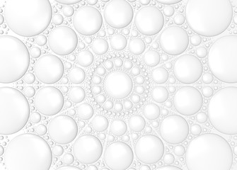 3d rendering. gray dot circle pattern row in mandala style background.