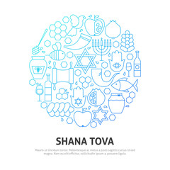 Rosh Hashana Circle Concept