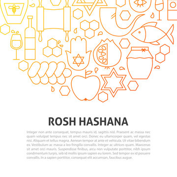 Rosh Hashana Line Concept