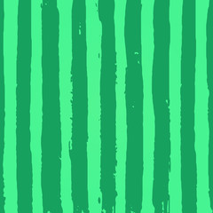 Green Striped Watermelon Texture with hand drawn brush strokes.