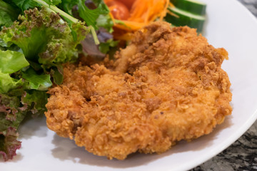 Fried chicken salad.