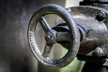 Detail Altes Ventilrad in einem Wasserwerk 