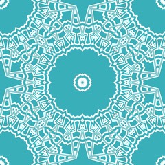 creative geometric ornament on color background. Seamless vector illustration. For interior design, wallpaper.