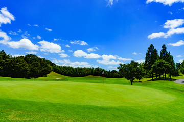 landscape of japanese golf course in chiba (No1802)