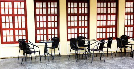 the living set with window background
