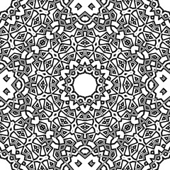 pattern with geometric color elegant ornament, design for print fabric, bandana. vector illustration. blue tone