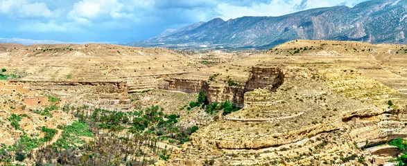 Tuinposter Panorama of Ghoufi Canyon in Algeria © Leonid Andronov
