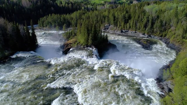 Ristafallet waterfall in the western part of Jamtland is listed as one of the most beautiful waterfalls in Sweden.