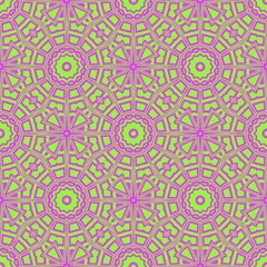 Modern colored seamless lace pattern with abstract geometric flower. Fashion design background for invitation card. illustration