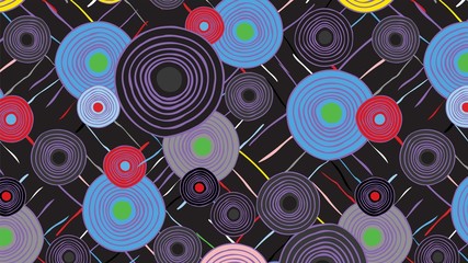 Abstract ethnic background from circles and lines