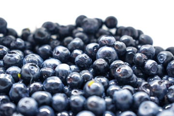 Blueberry berries closeup background. Antioxidant organic superfood concept. Healthy eating and nutrition