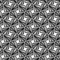 Fototapeta premium Abstract Decorative Tile. Geometric Ginkgo Seamless Pattern. Floral background.