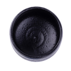 Ceramic black cup isolated on a white background