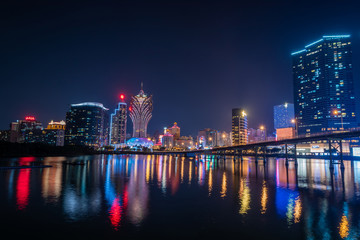 Building and the skyline of Macau