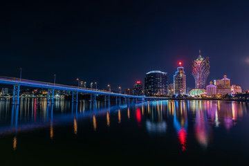 Building and the skyline of Macau