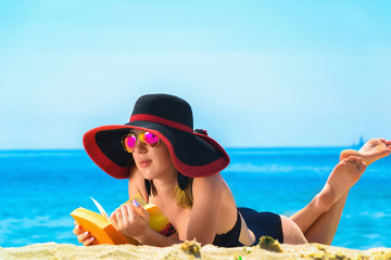 Young woman on a beach