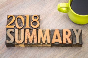 2018 summary word abstract in wood type