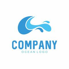 Wave Water Logo Vector Design Illustration