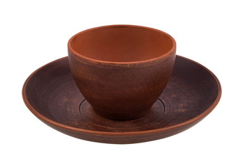 pottery brown isolated on white background