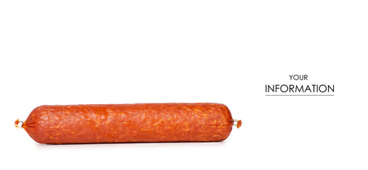 A smoked sausage pattern on a white background isolation