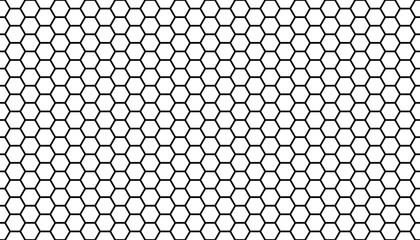 Black honeycomb on a white background. Seamless texture. Isometric geometry. 3D illustration