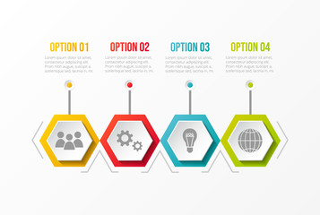 Business infographic template with different icons. Vector.
