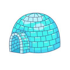 Igloo ice house vector icon