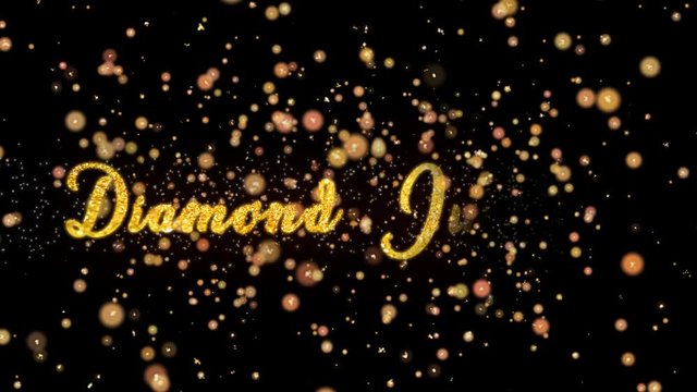 Diamond Jubilee Abstract particles and fireworks greeting card text with shiny black background for festivals,events,holidays,party,celebration.