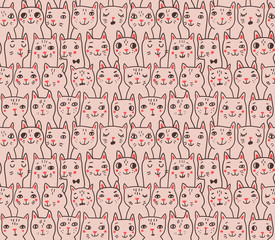 Pattern seamless with cats