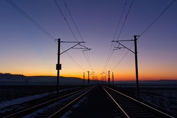 Obraz na płótnie Canvas Train tracks