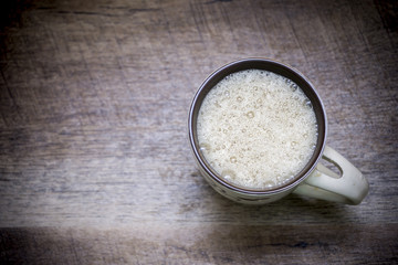close up hot nescafe