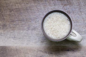 close up hot nescafe
