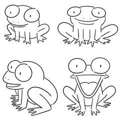 vector set of frog