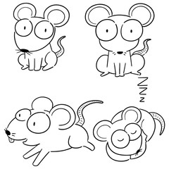 vector set of mouse