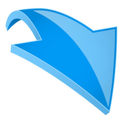 Blue 3d shiny arrow