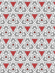 triangles and spirals abstract pattern