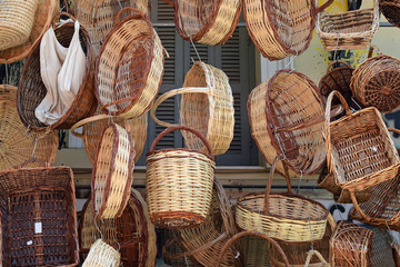 Fototapeta wicker weave baskets obraz