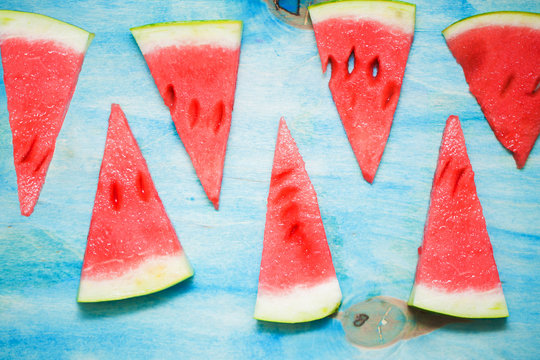 Red watermelon, watermelon slice