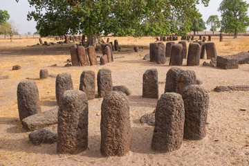 Senegambian Stone Circles at Sine Ngayene - obrazy, fototapety, plakaty