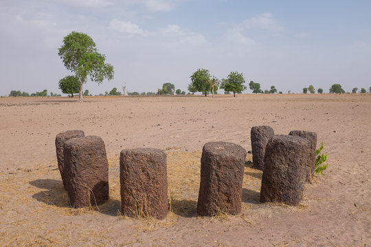 Senegambian Stone Circle At Sine Ngayene