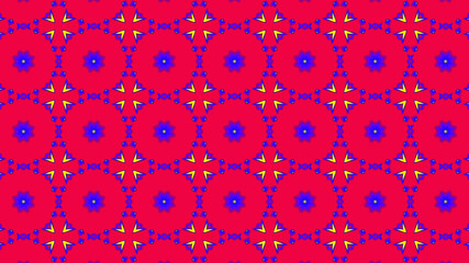 Artistic kaleidoscopic color pattern