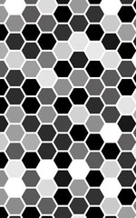 White honeycomb with a gradient color. Isometric geometry. 3D illustration