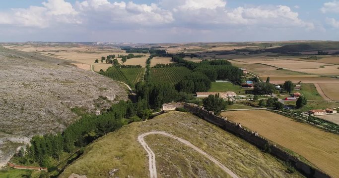 Ruins of a medieval castle in Berlanga de Duero, Soria, Spain